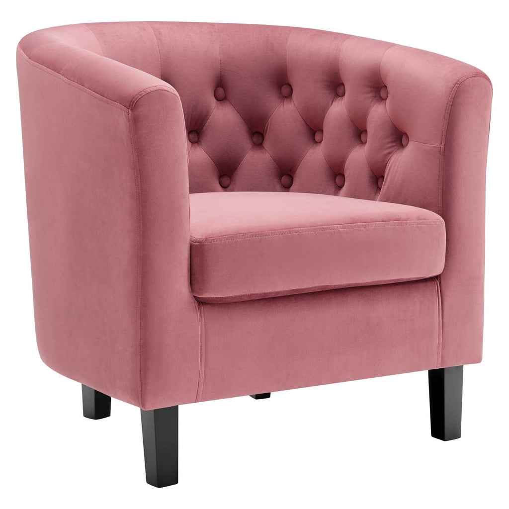 Prospect Performance Velvet Armchair in Dusty Rose-2