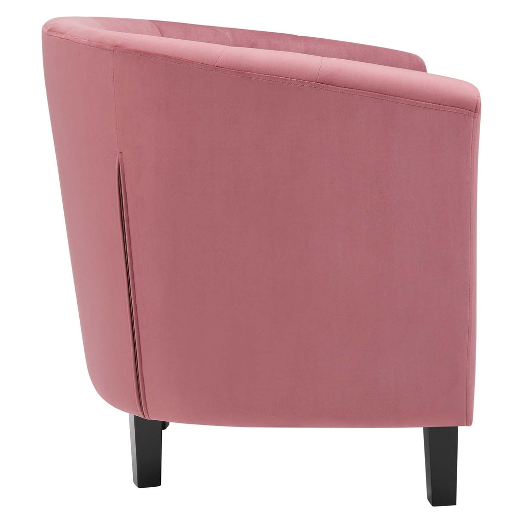 Prospect Performance Velvet Armchair in Dusty Rose-2