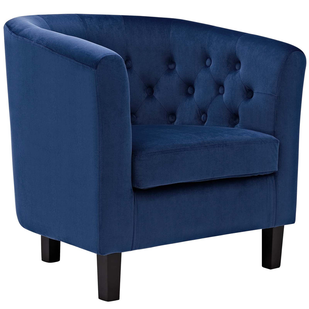 Prospect Performance Velvet Armchair in Navy-2