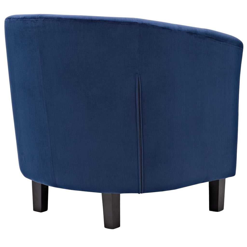 Prospect Performance Velvet Armchair in Navy-2