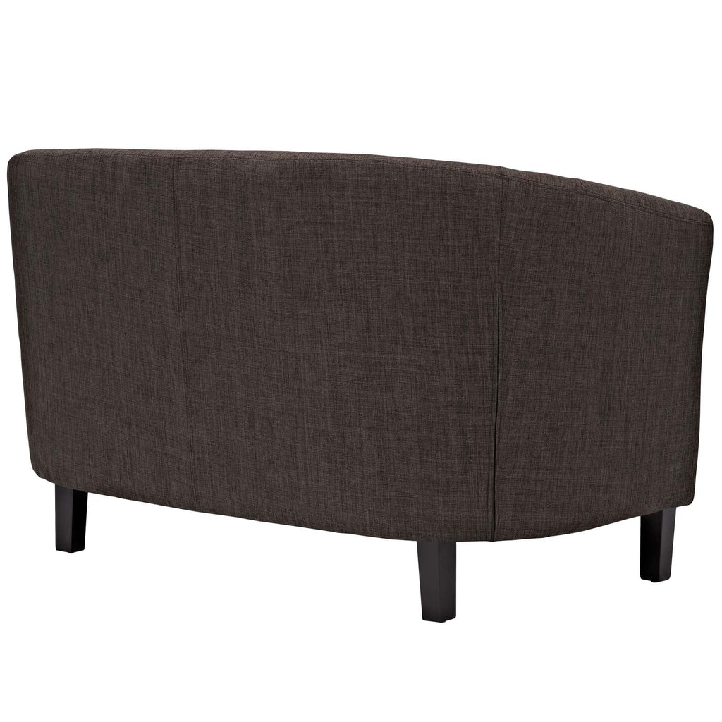 Prospect Upholstered Fabric Loveseat in Brown
