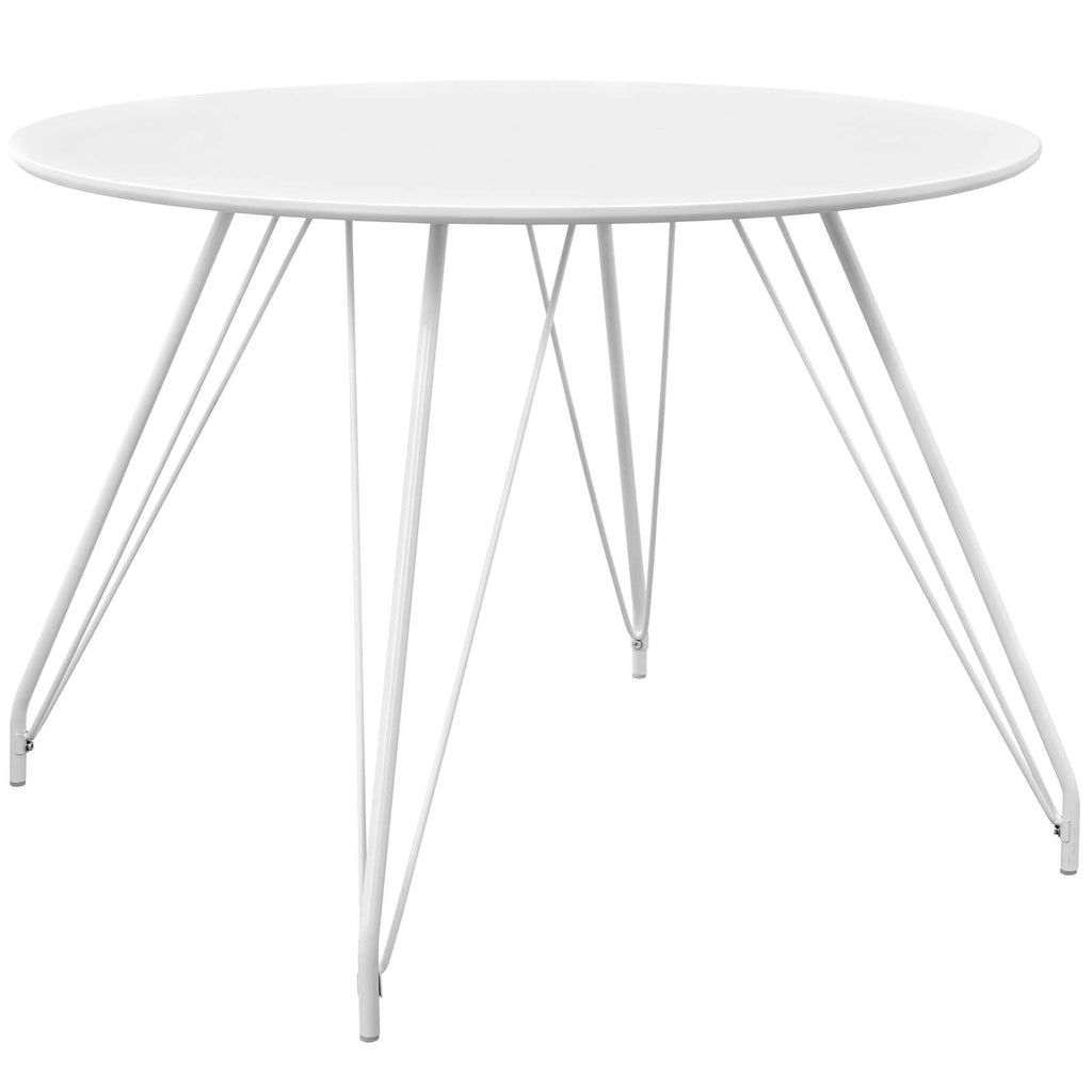 Satellite Circular Dining Table in White