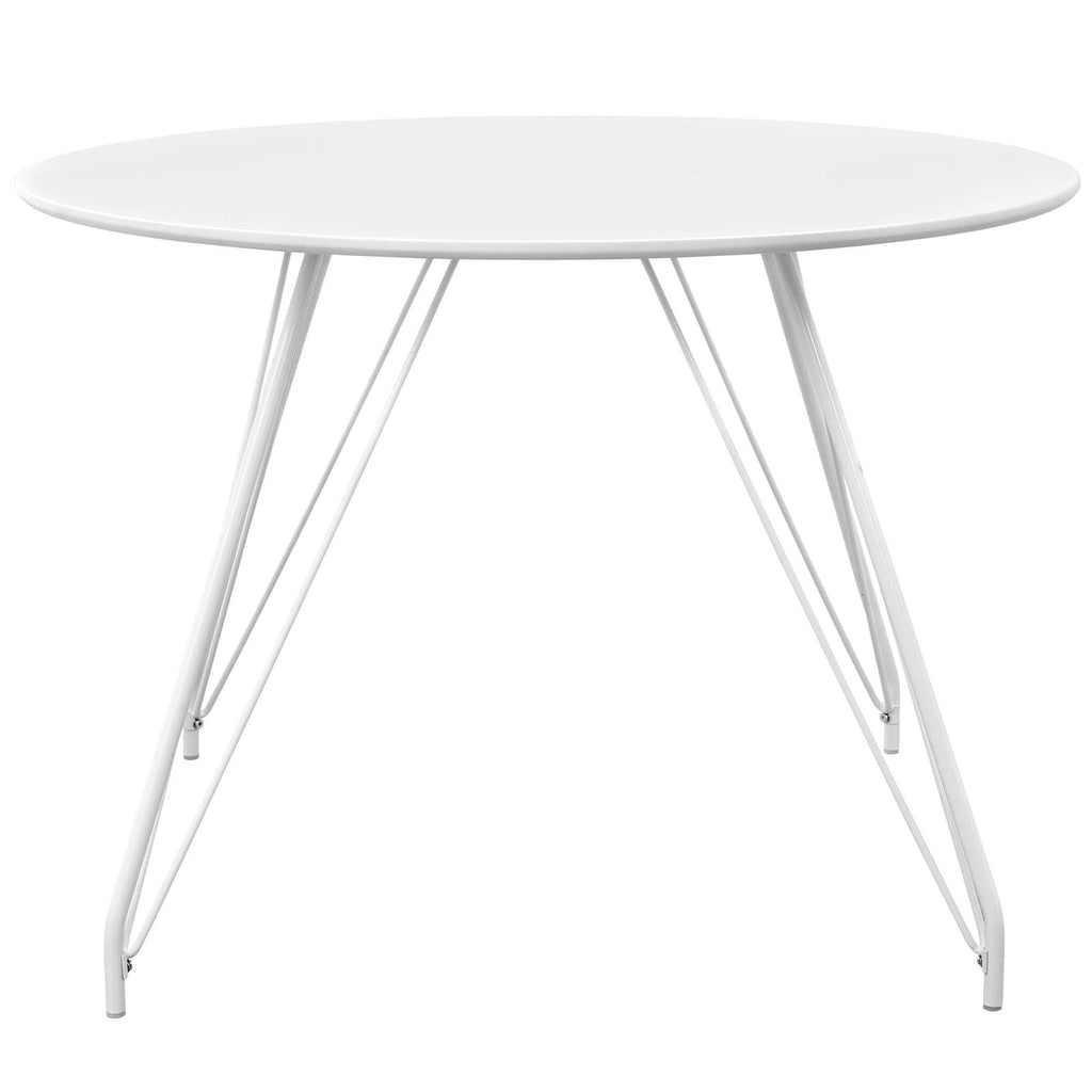 Satellite Circular Dining Table in White