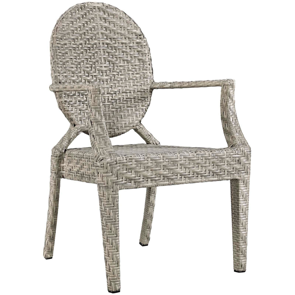 Casper Outdoor Patio Dining Armchair in Light Gray