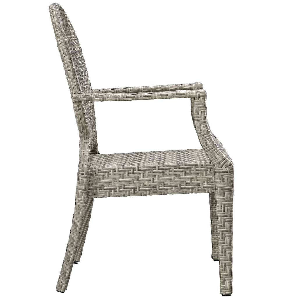 Casper Outdoor Patio Dining Armchair in Light Gray