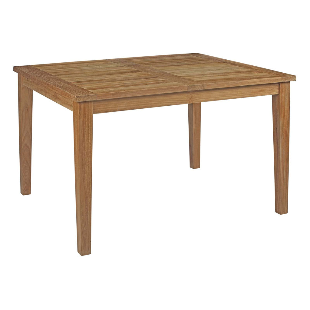 Marina Outdoor Patio Teak Dining Table in Natural-3