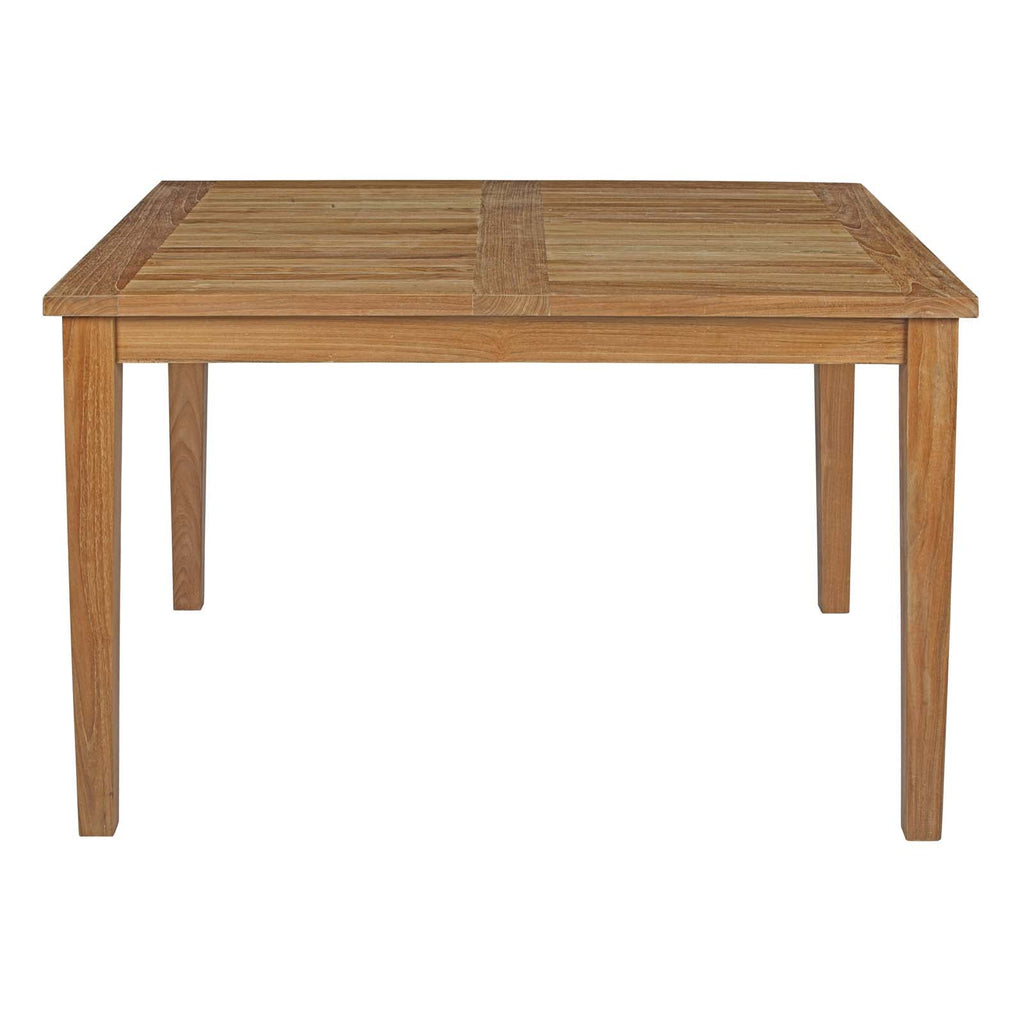 Marina Outdoor Patio Teak Dining Table in Natural-3