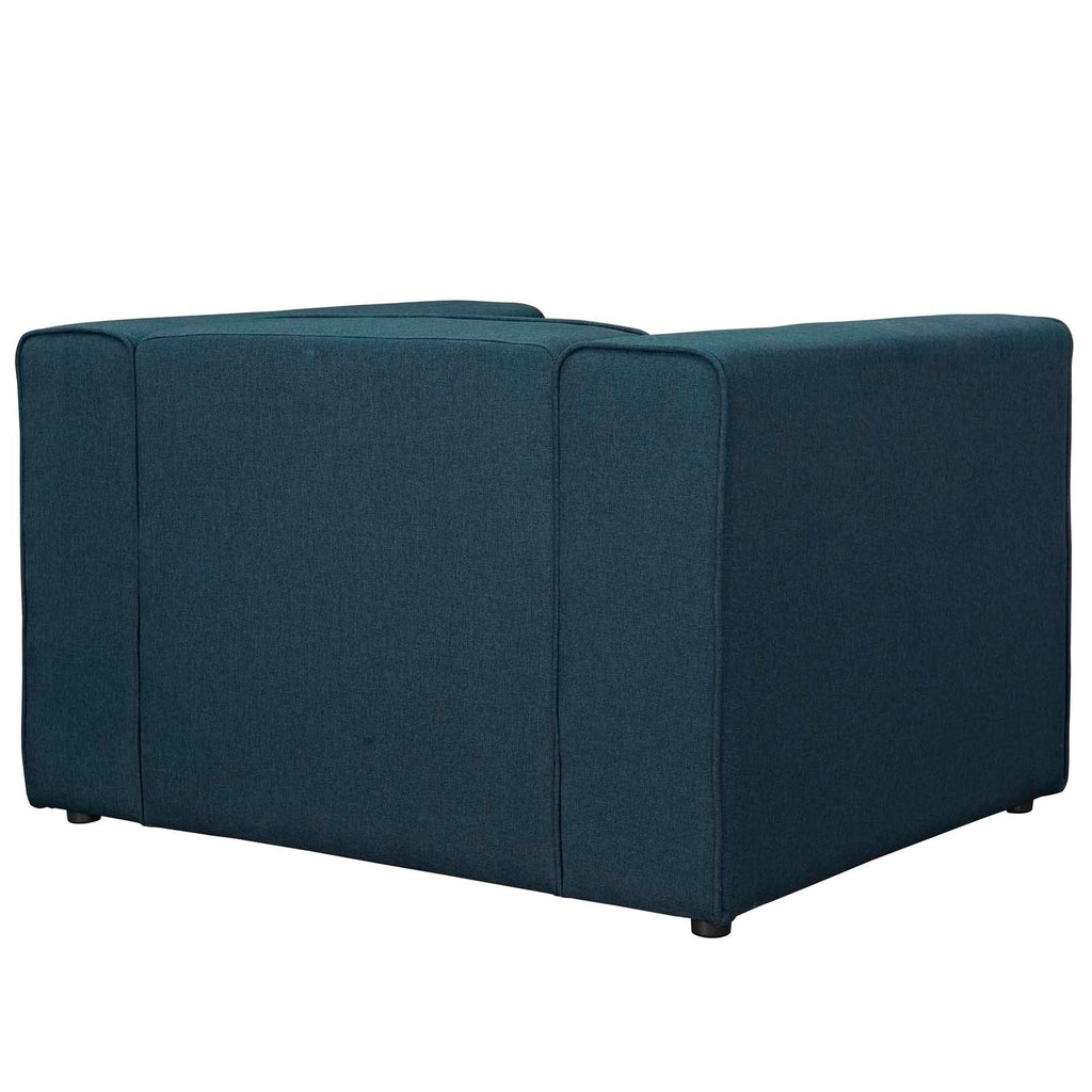 Mingle Upholstered Fabric Armchair in Blue