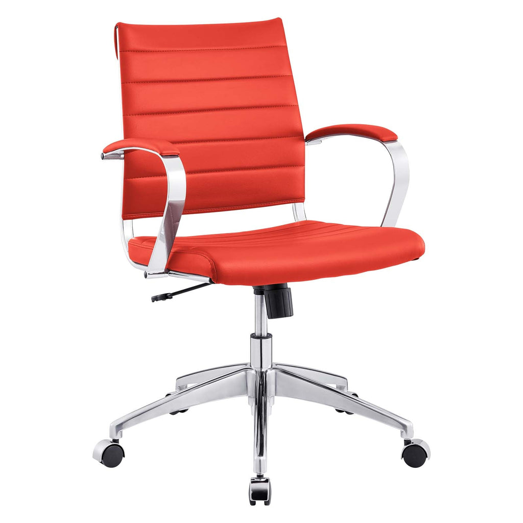 Jive Mid Back Office Chair in Red-2