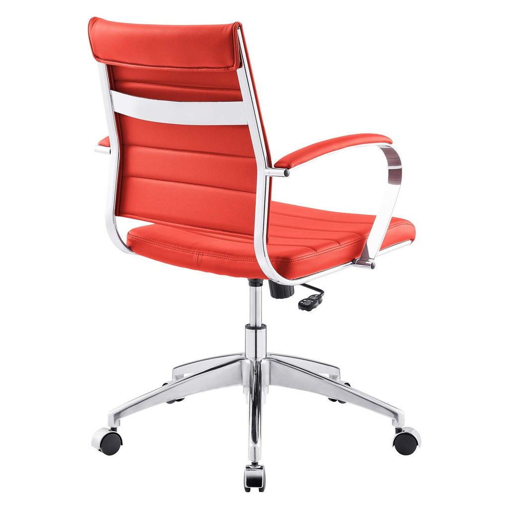 Jive Mid Back Office Chair in Red-2