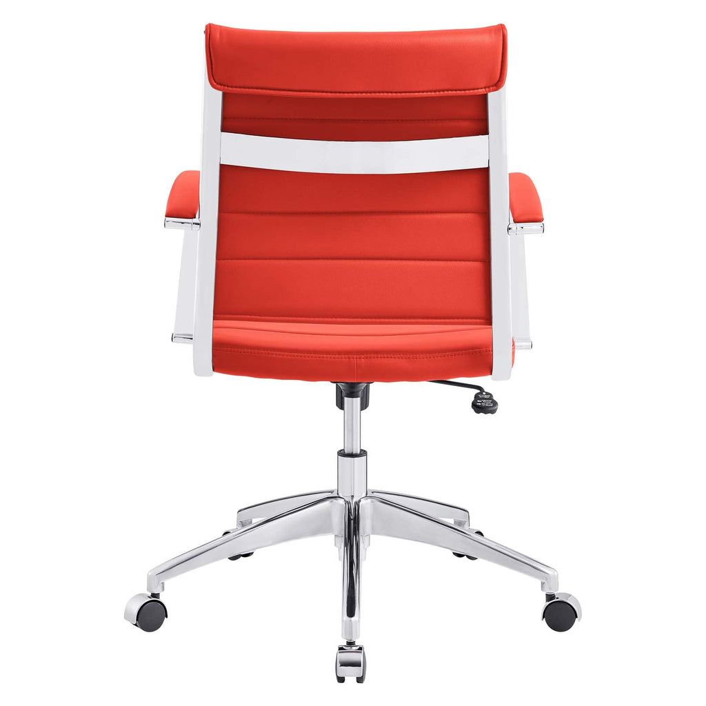 Jive Mid Back Office Chair in Red-2