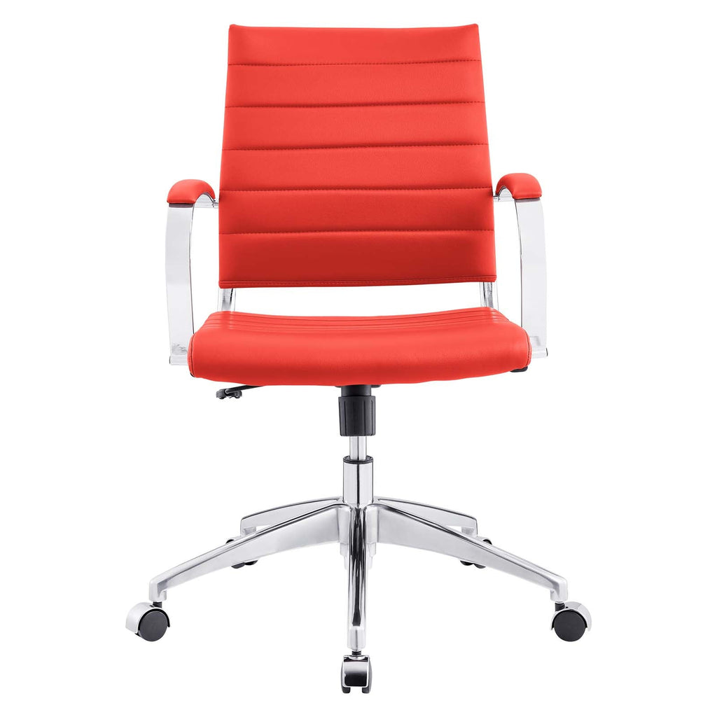 Jive Mid Back Office Chair in Red-2