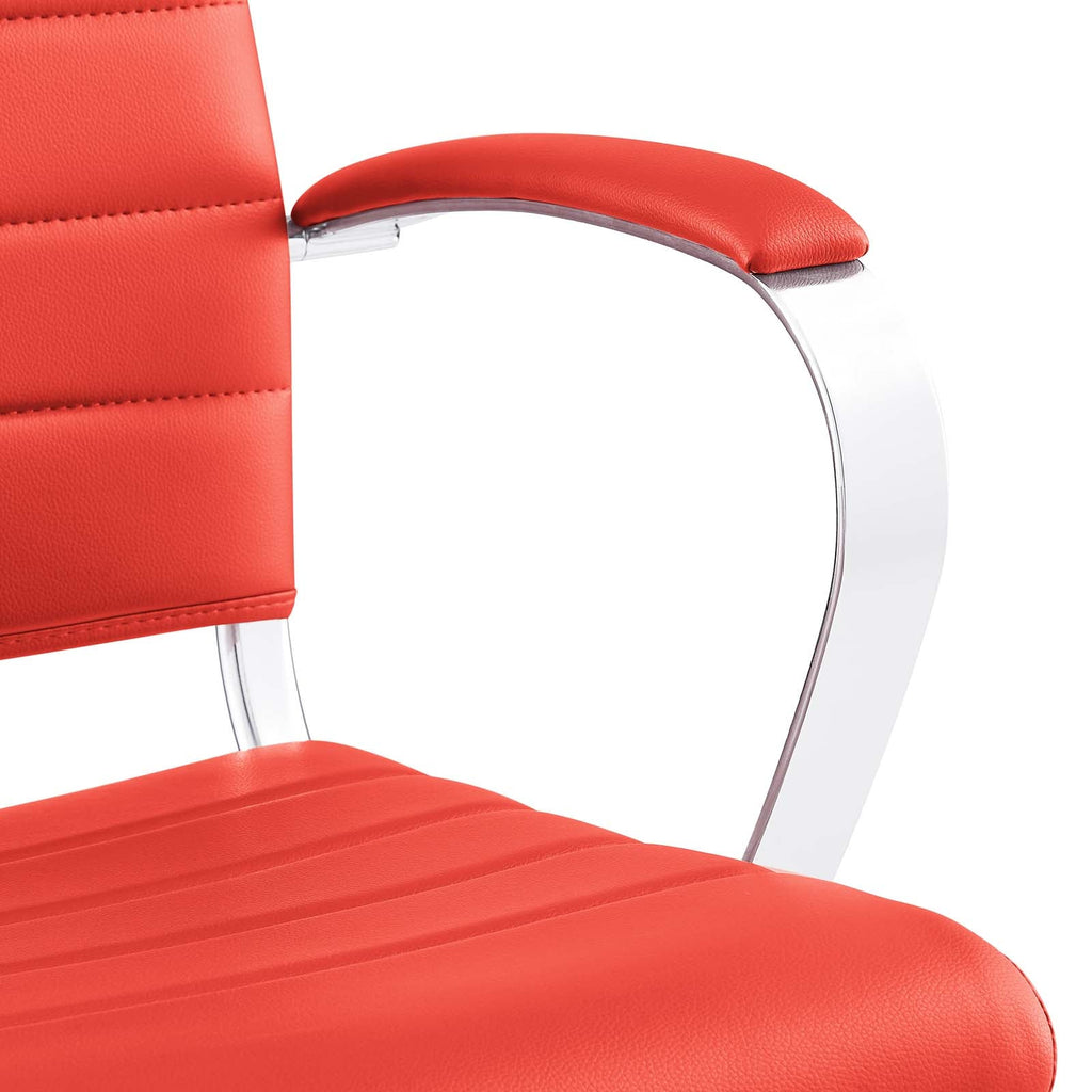 Jive Mid Back Office Chair in Red-2