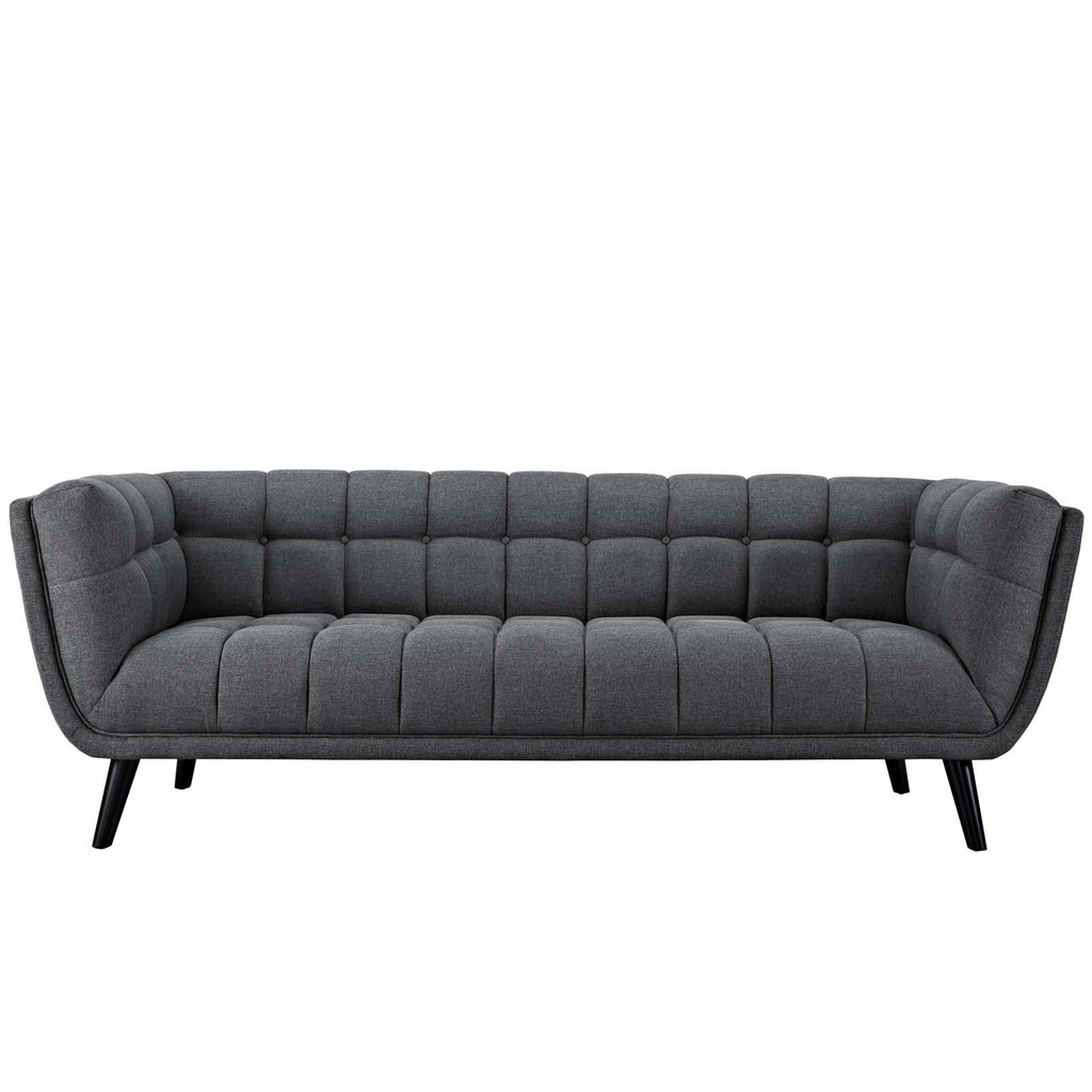 Bestow Upholstered Fabric Sofa in Gray