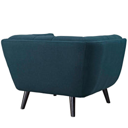 Bestow Upholstered Fabric Armchair in Blue