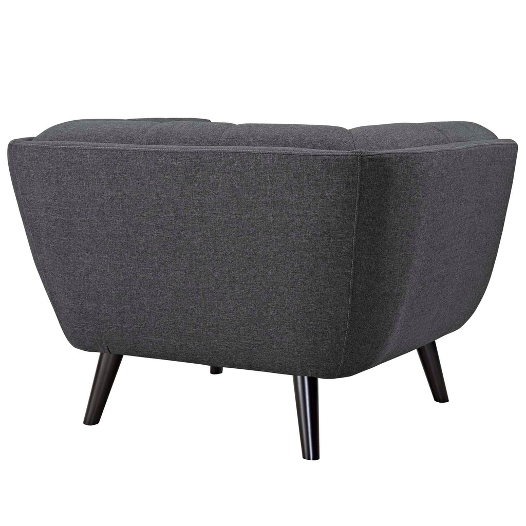 Bestow Upholstered Fabric Armchair in Gray