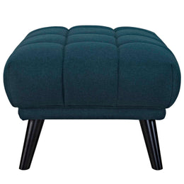 Bestow Upholstered Fabric Ottoman in Blue