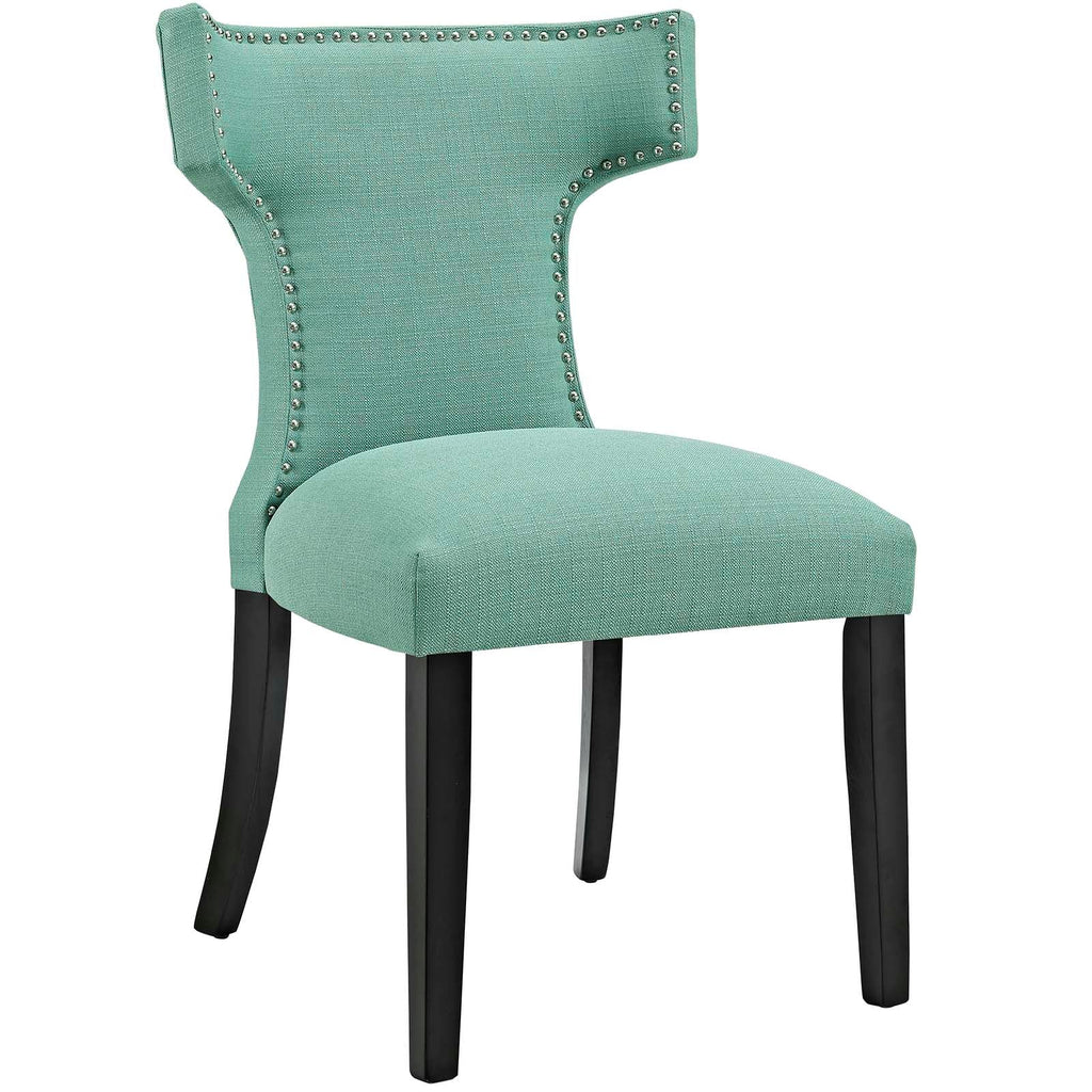 Curve Dining Side Chair Fabric Set of 2 in Laguna