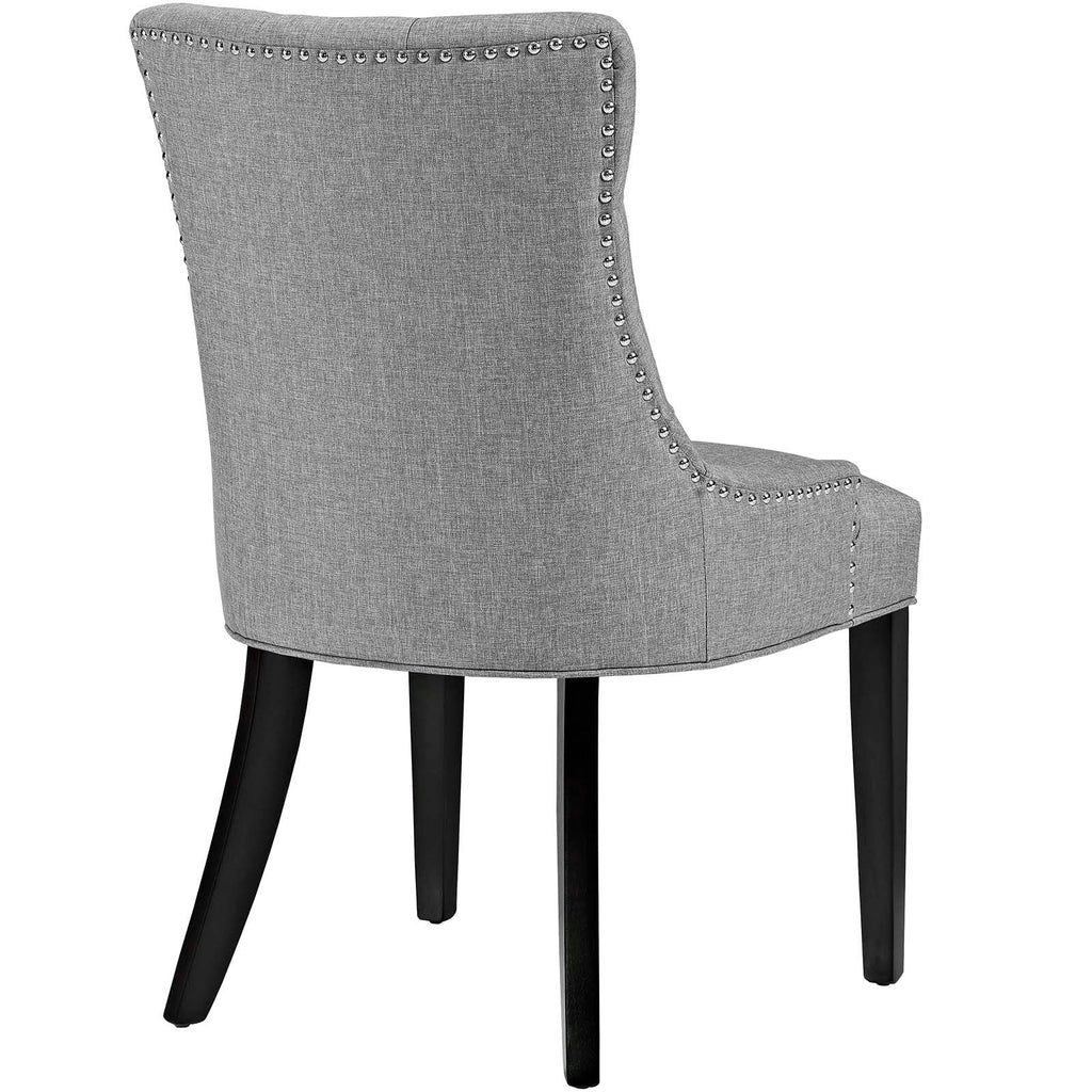 Regent Dining Side Chair Fabric Set of 2 in Light Gray