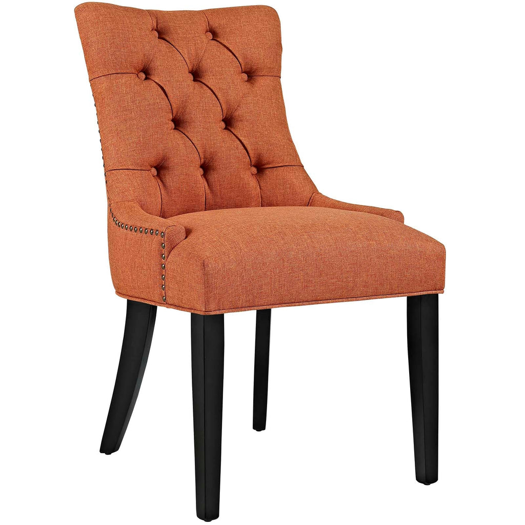 Regent Dining Side Chair Fabric Set of 2 in Orange