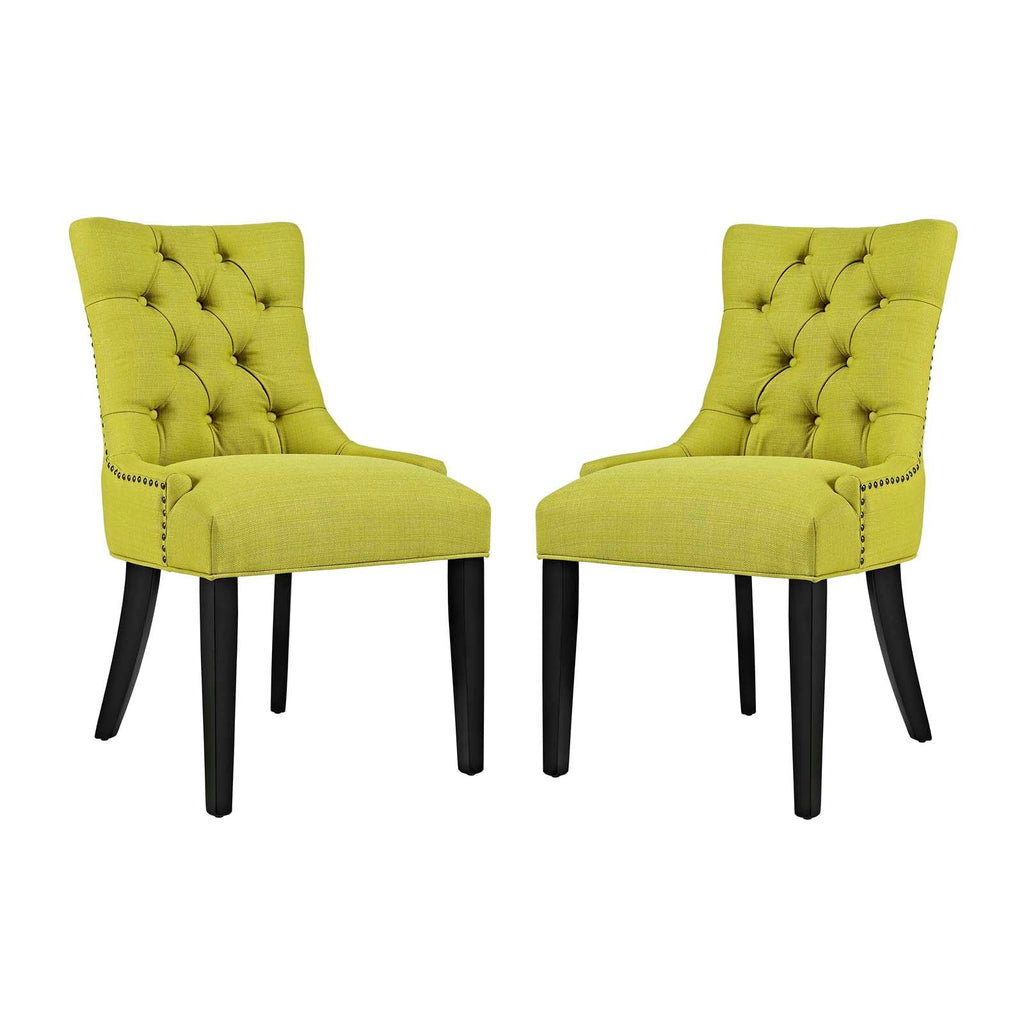 Regent Dining Side Chair Fabric Set of 2 in Wheatgrass