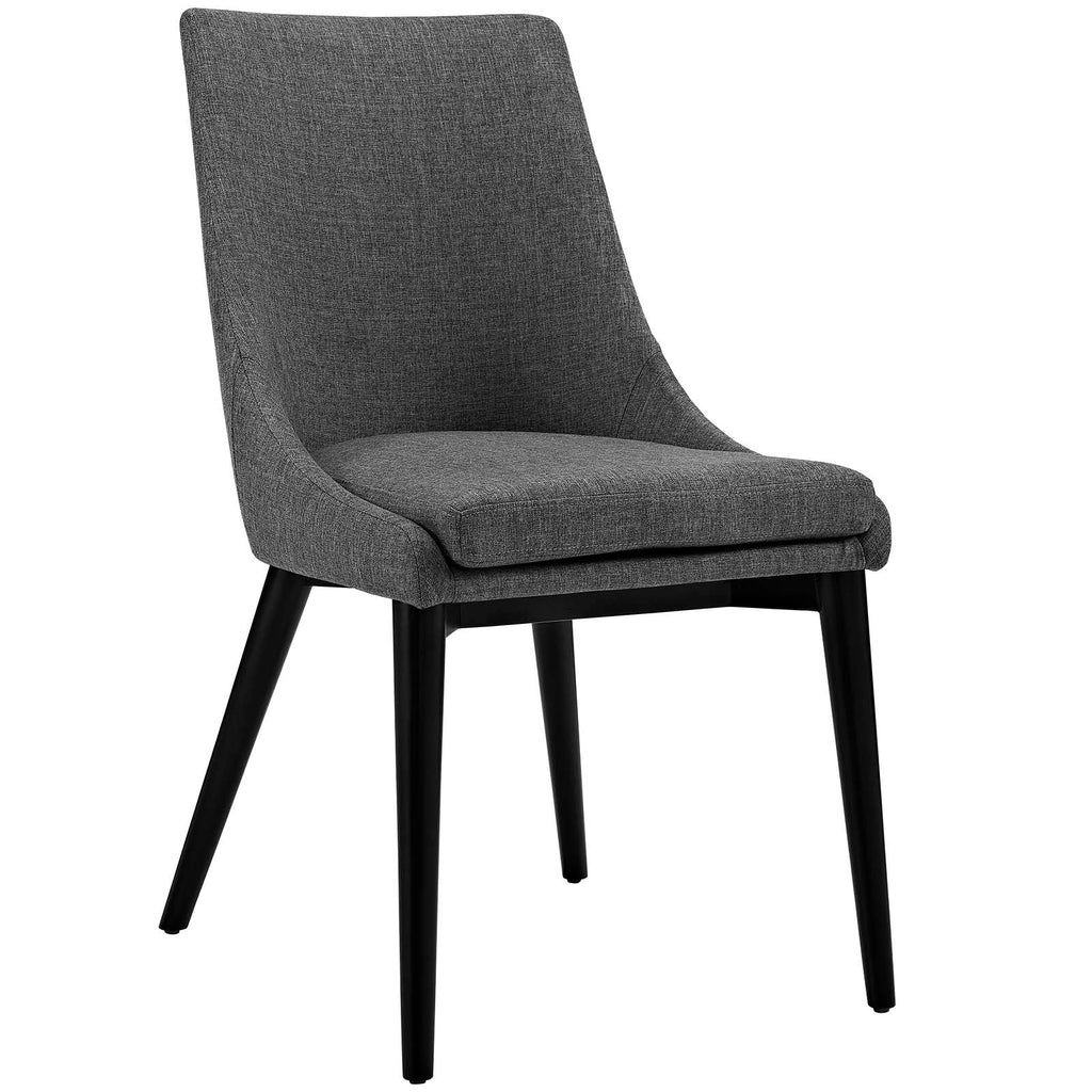 Viscount Dining Side Chair Fabric Set of 2 in Gray