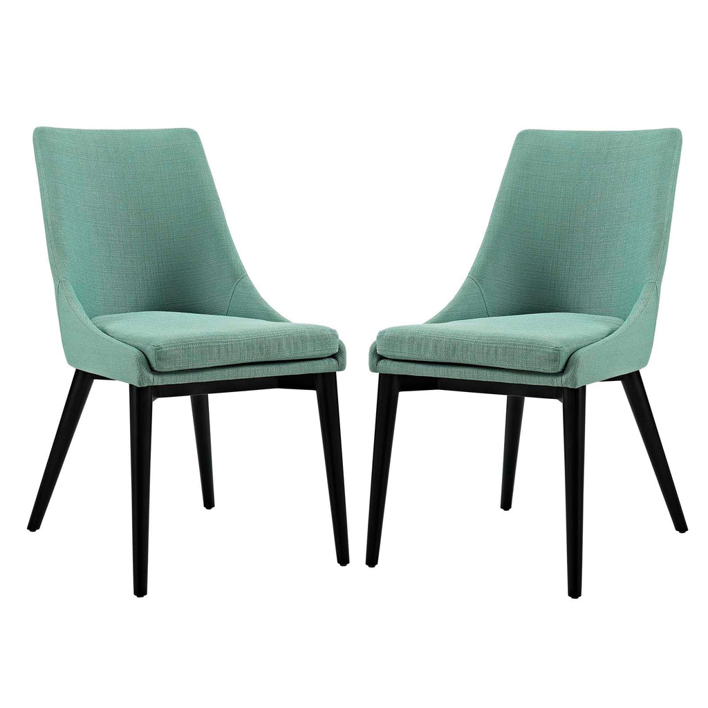 Viscount Dining Side Chair Fabric Set of 2 in Laguna