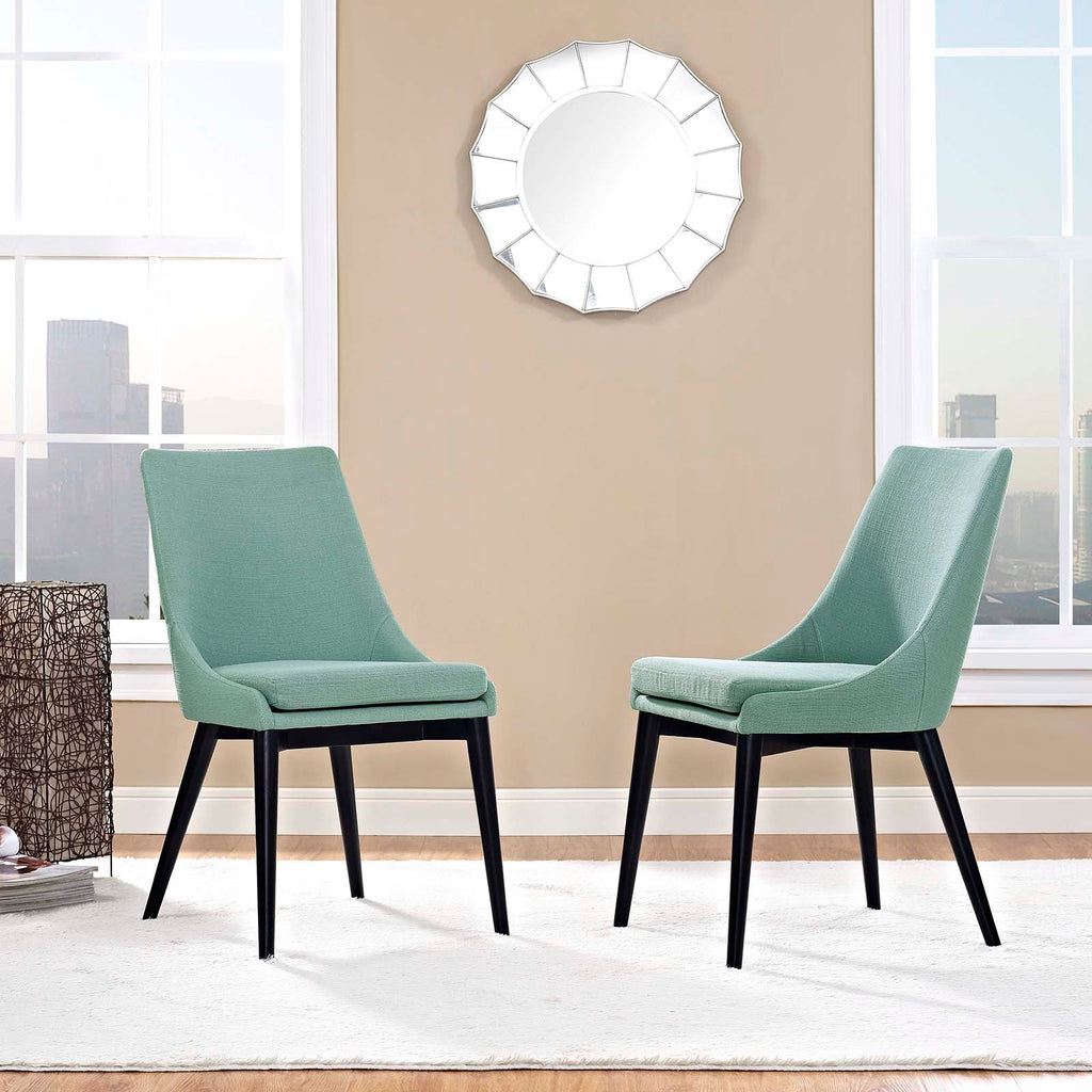 Viscount Dining Side Chair Fabric Set of 2 in Laguna