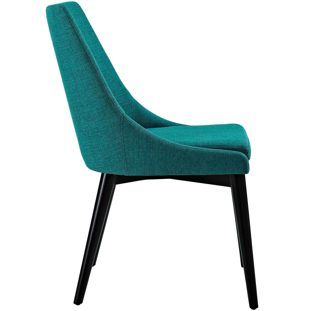 Viscount Dining Side Chair Fabric Set of 2 in Teal