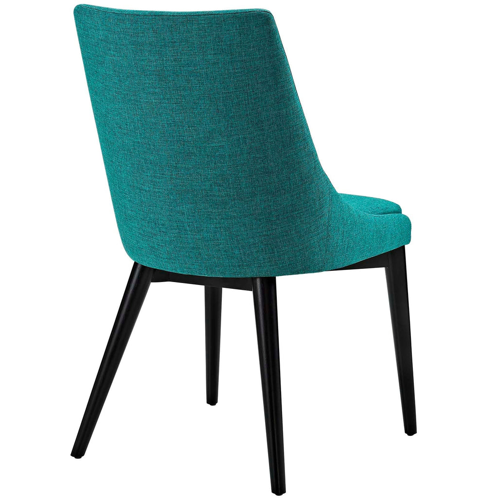 Viscount Dining Side Chair Fabric Set of 2 in Teal