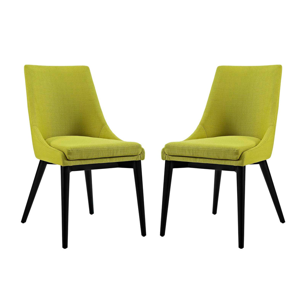 Viscount Dining Side Chair Fabric Set of 2 in Wheatgrass
