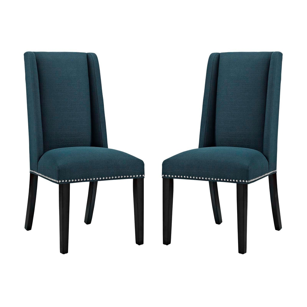 Baron Dining Chair Fabric Set of 2 in Azure