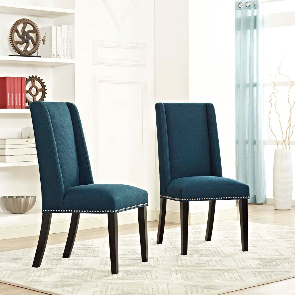 Baron Dining Chair Fabric Set of 2 in Azure