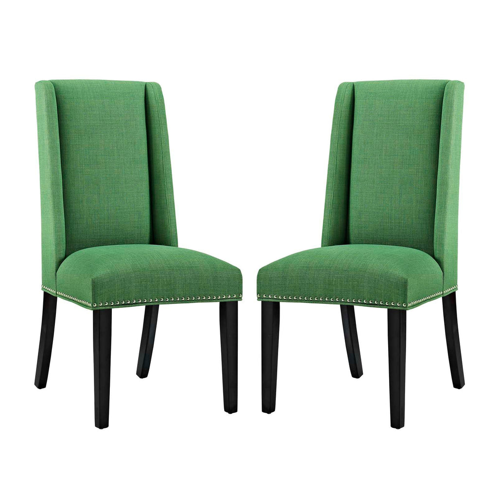 Baron Dining Chair Fabric Set of 2 in Green