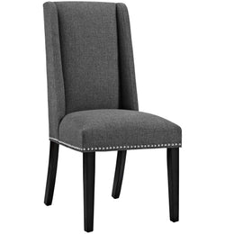 Baron Dining Chair Fabric Set of 2 in Gray