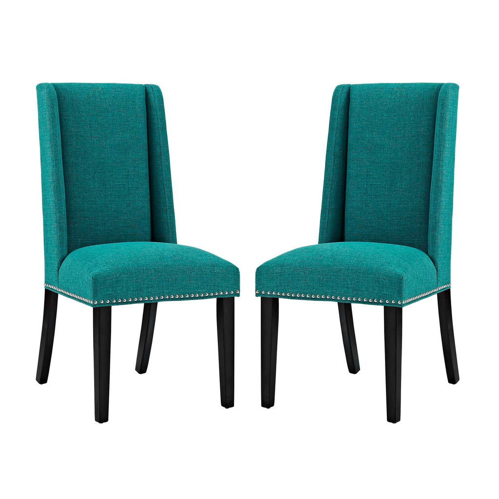 Baron Dining Chair Fabric Set of 2 in Teal