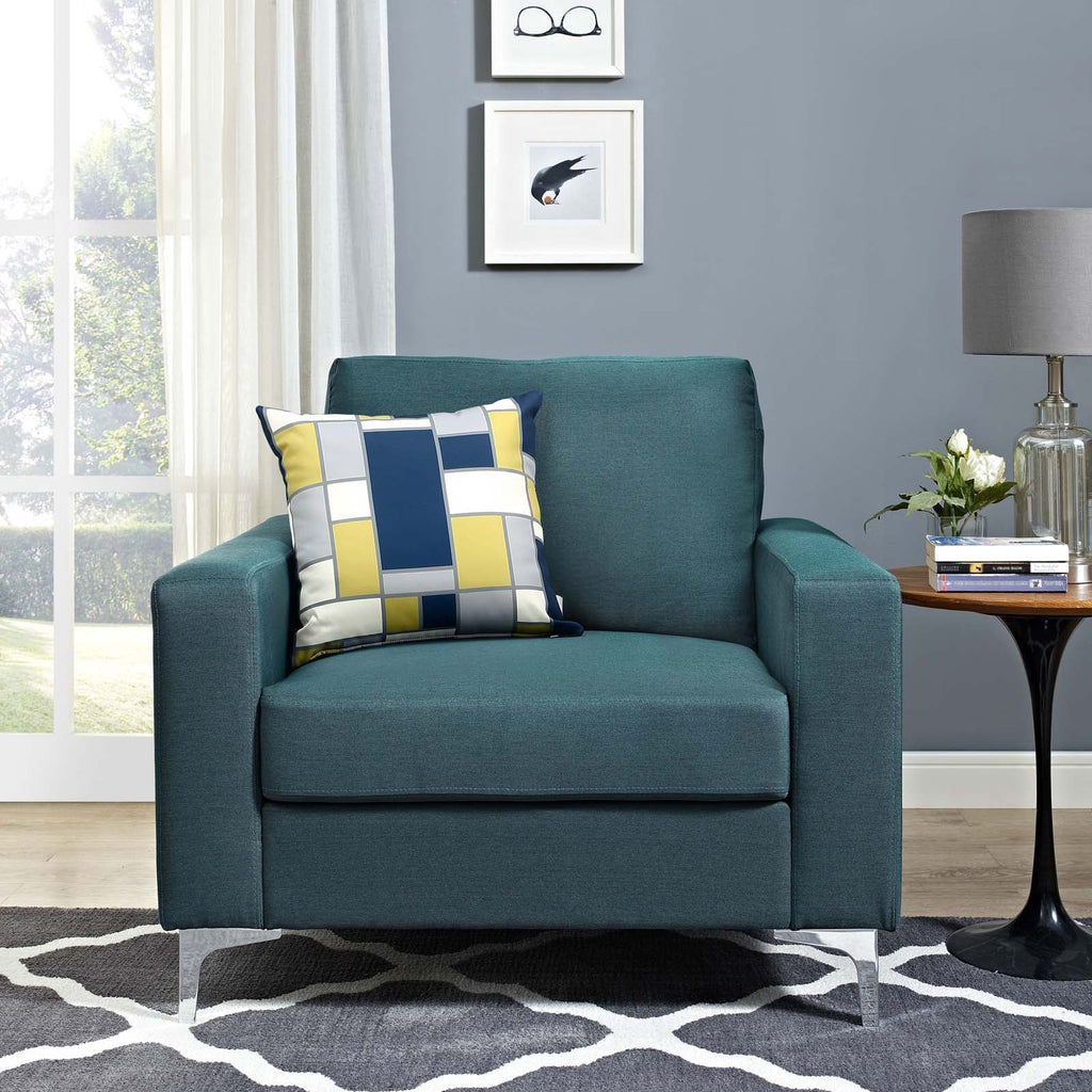 Allure Upholstered Armchair in Blue