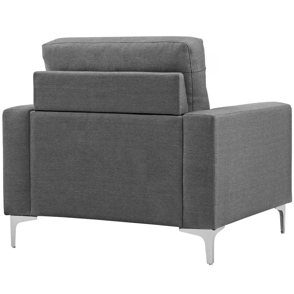 Allure Upholstered Armchair in Gray