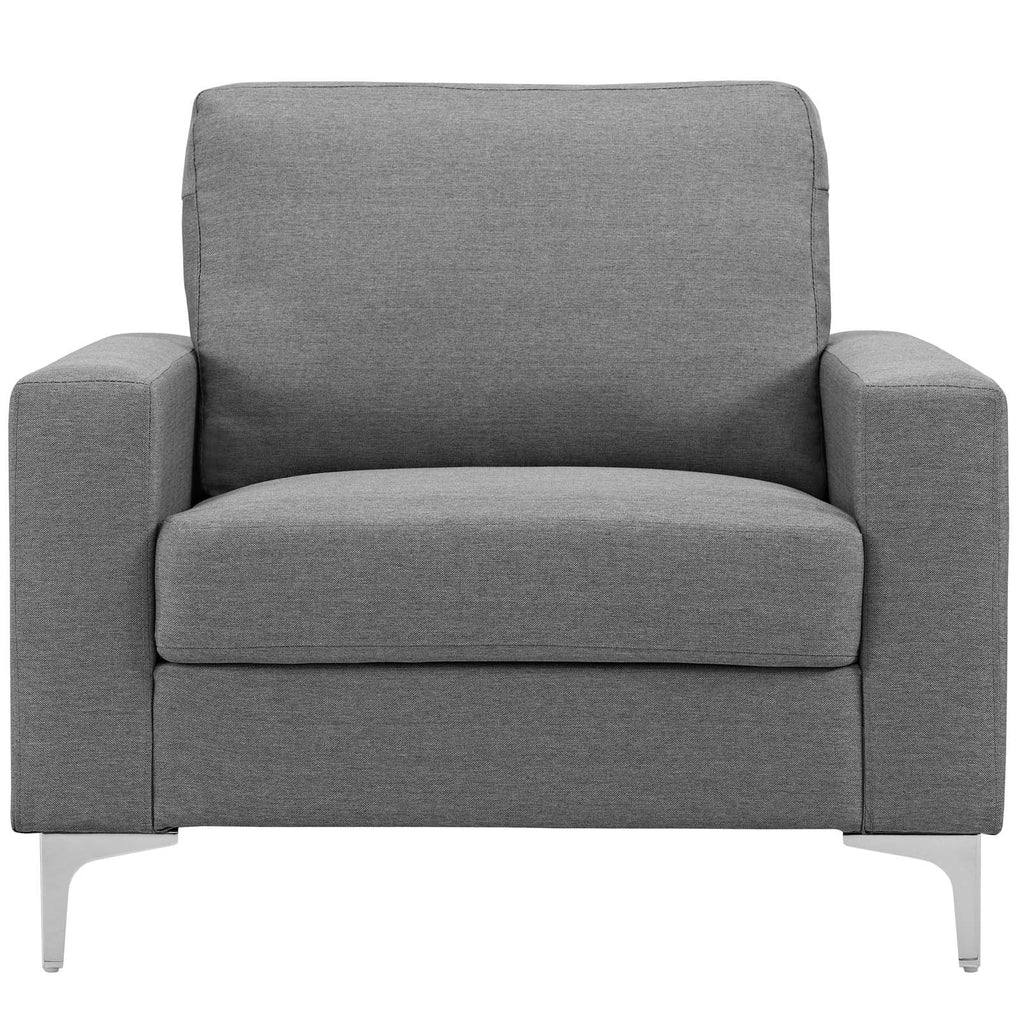 Allure Upholstered Armchair in Gray