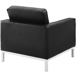 Loft Leather Armchair in Black