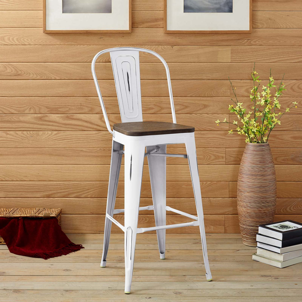 Promenade Bar Stool in White-3