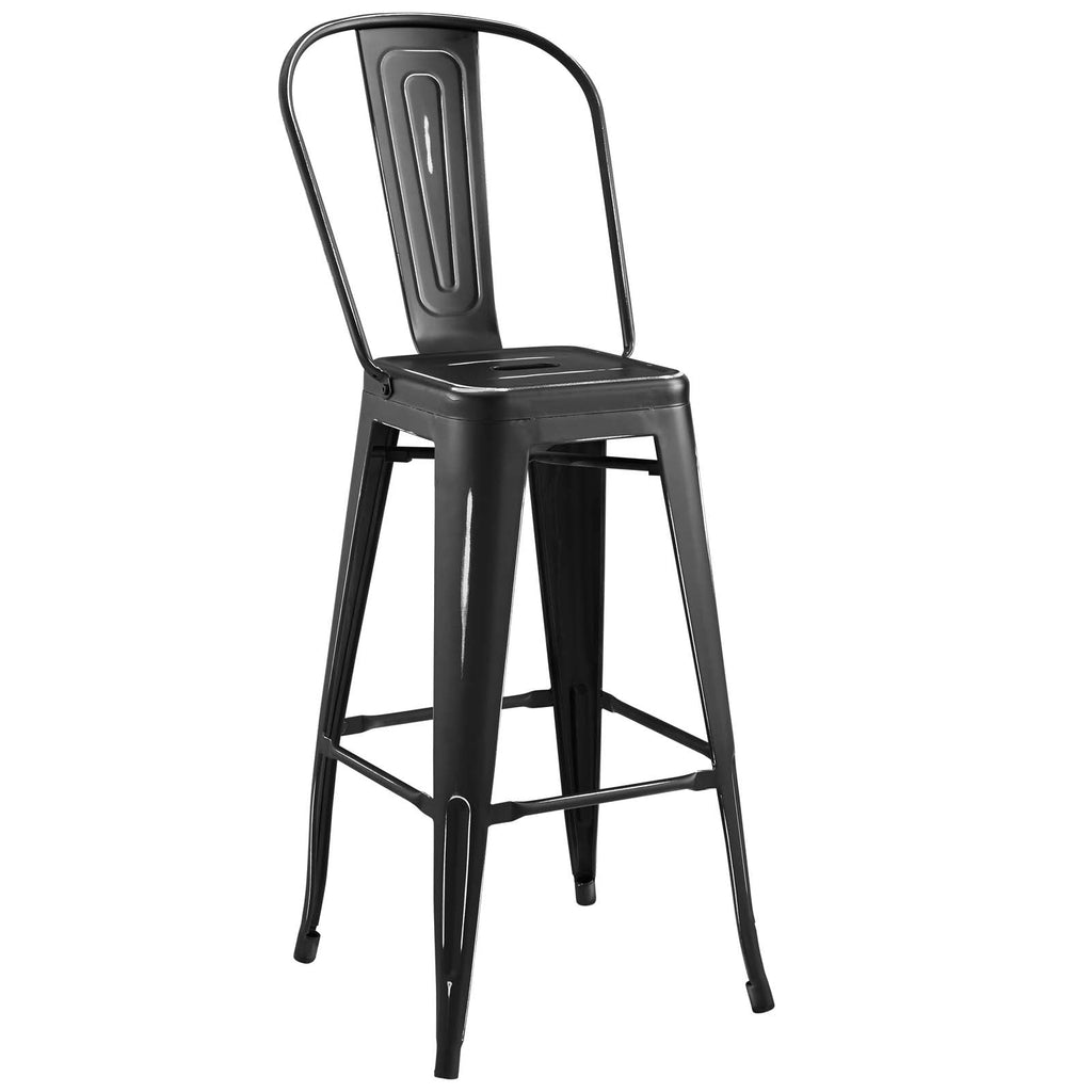 Promenade Metal Bar Side Stool in Black