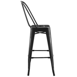 Promenade Metal Bar Side Stool in Black