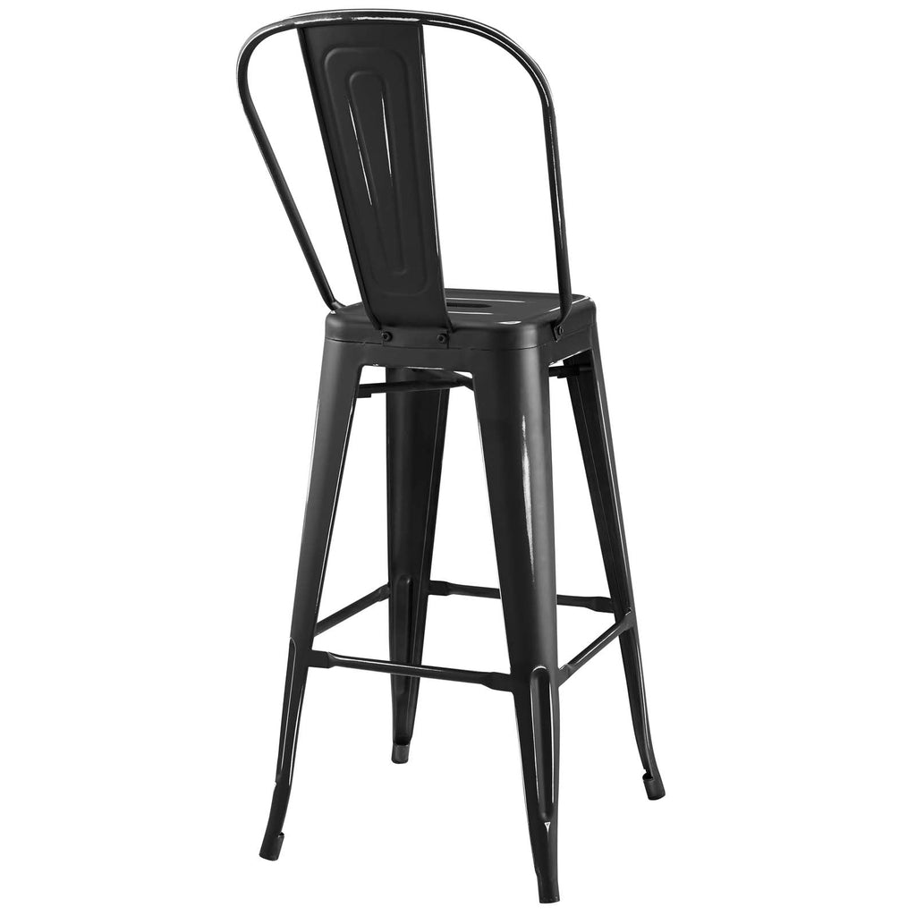 Promenade Metal Bar Side Stool in Black