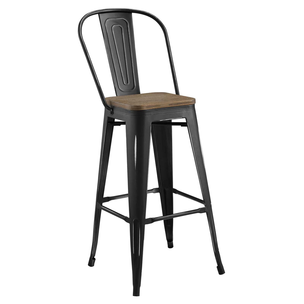 Promenade Metal Bar Stool in Black