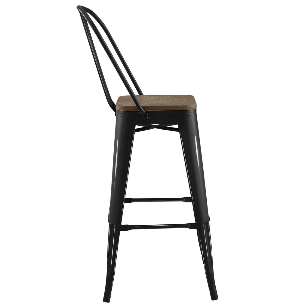 Promenade Metal Bar Stool in Black