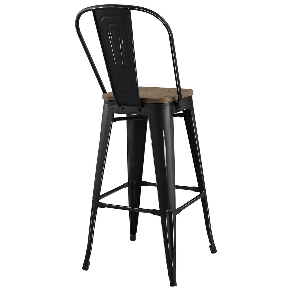 Promenade Metal Bar Stool in Black