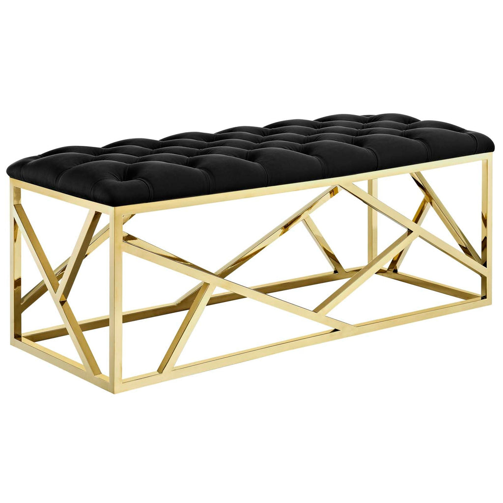 Intersperse Bench in Gold Black