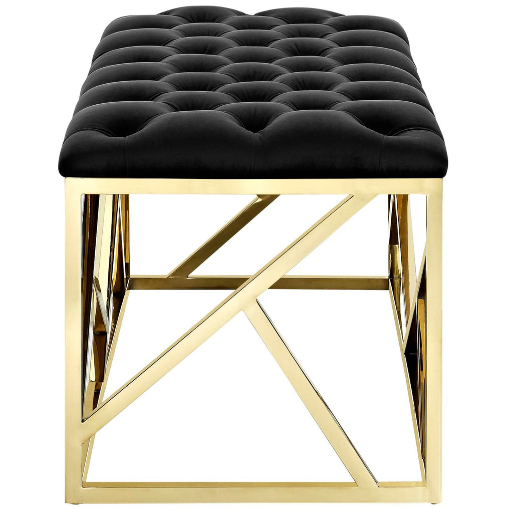 Intersperse Bench in Gold Black