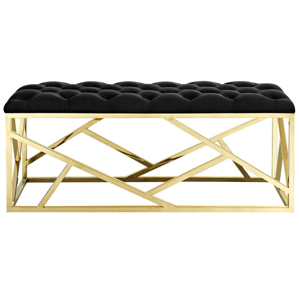 Intersperse Bench in Gold Black